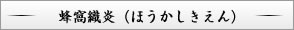 蜂窩織炎（ほうかしきえん）